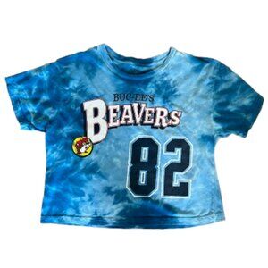 Buc-ee’s “Beavers 82” Tie-Dye Crop Tee – Size Medium